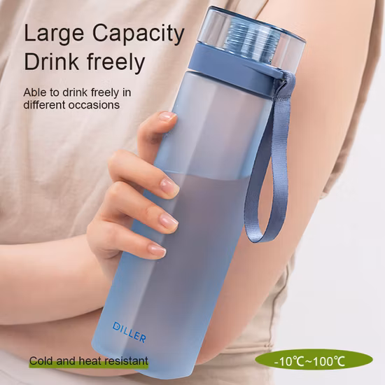 Bouteille d'eau sans BPA en Tritan givré de sport Portable en gros avec corde